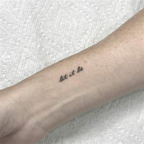 let it be tatuaje|77 Amazing Let It Be Tattoos For 2024!